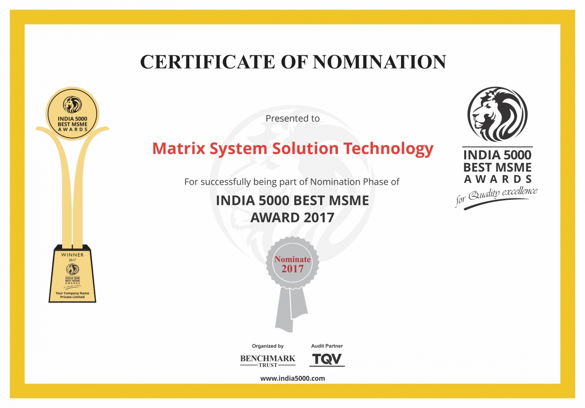 India 5000 Best MSME Nomination 2017